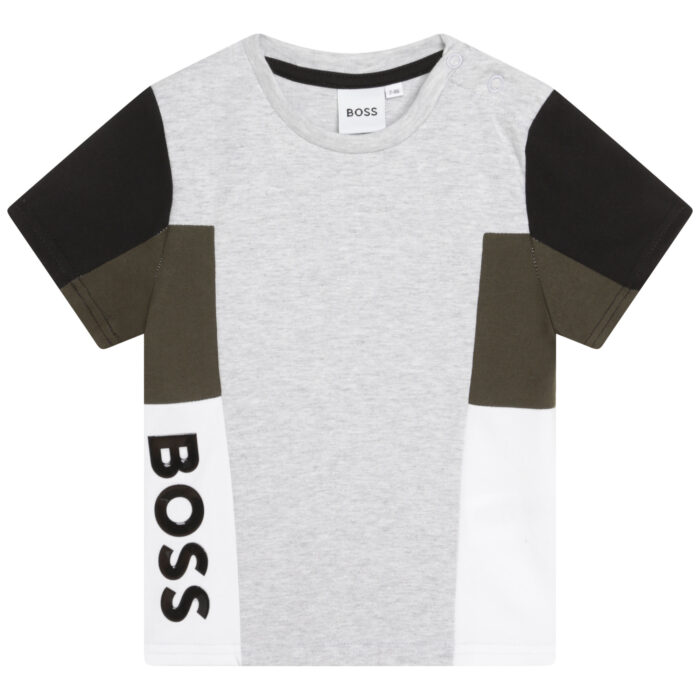 Short Sleeves Tee-Shirt Hugo Boss Chine Grey