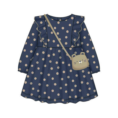 PRE ORDER Mayoral Printed Navy Dress With Bag