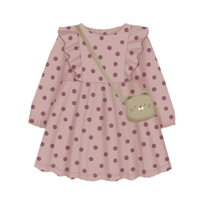 PRE ORDER Mayoral Printed Pink Dress With Bag