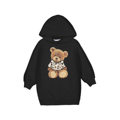 PRE ORDER Mayoral Black Fleece Hooded Dress