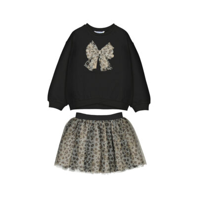 PRE ORDER Mayoral Black Tulle Skirt Set