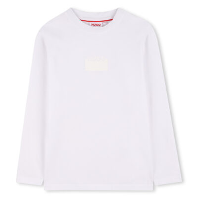 PRE ORDER Hugo White Long Sleeve T-Shirt
