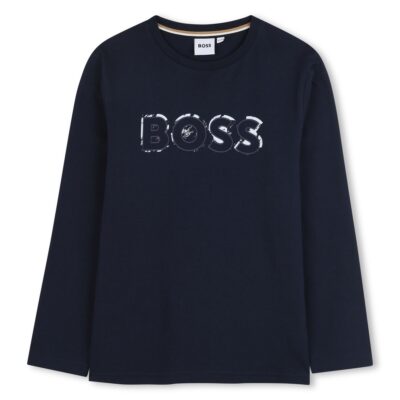 PRE ORDER BOSS Long Sleeve Navy T-Shirt