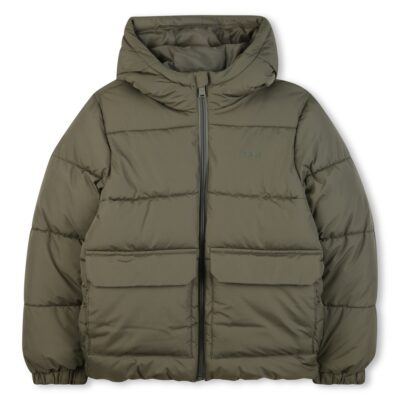 PRE ORDER BOSS Hooded Puffer Jacket In Green