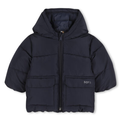 PRE ORDER BOSS Baby Puffer Jacket in Navy