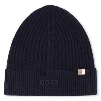 PRE ORDER BOSS Baby Navy Knitted Hat