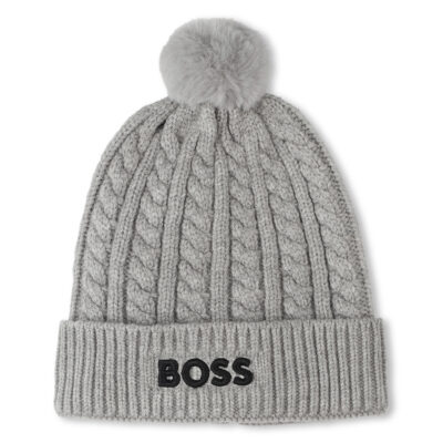 PRE ORDER BOSS Baby Grey Bobble Hat