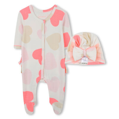 PRE ORDER Billieblush Baby Heart Romper & Hat Set