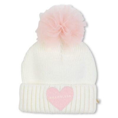 Billieblush Ivory Bobble Hat