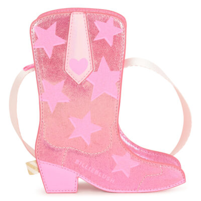 Billieblush Shiny Pink Cow Boy Boot Bag