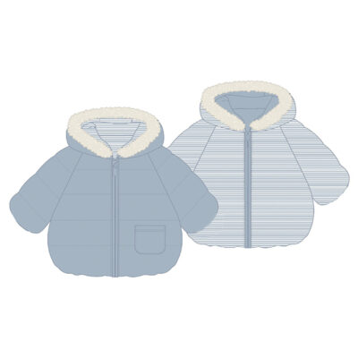 PRE ORDER Mayoral Baby Reversible Coat In Blue