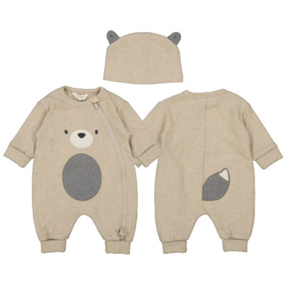 PRE ORDER Mayoral Baby Long Bodysuit with Hat