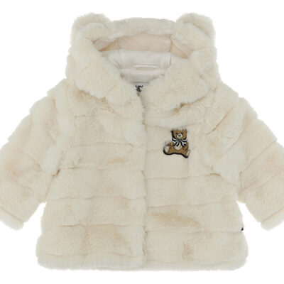PRE ORDER Baby Moschino Hooded Cream Jacket
