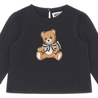 PRE ORDER Moschino Baby Long Sleeve Black T-shirt