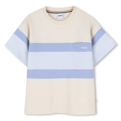 BOSS Sand Striped T-Shirt