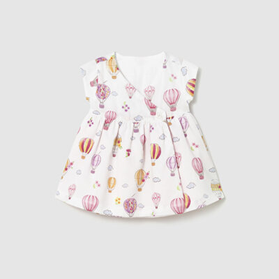 Mayoral Rose Pink Balloon Design Reversible Dress