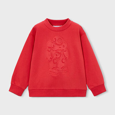Mayoral Red 3D Astronaut Sweatshirt