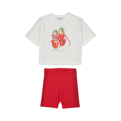 Mayoral Legging Short Set in Red