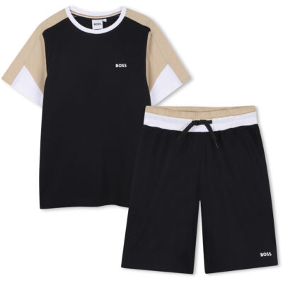 Boss Black Shorts & Shirt Set