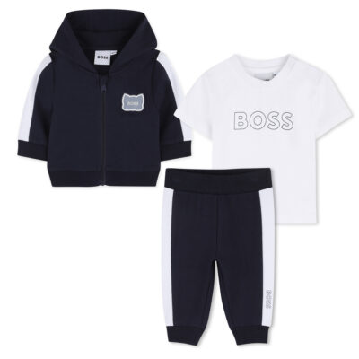 BOSS Navy Blue Tracksuit & T-Shirt Set