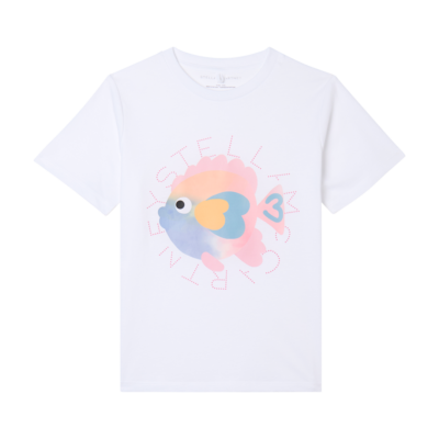 Stella McCartney Ivory  Fish Print T-Shirt
