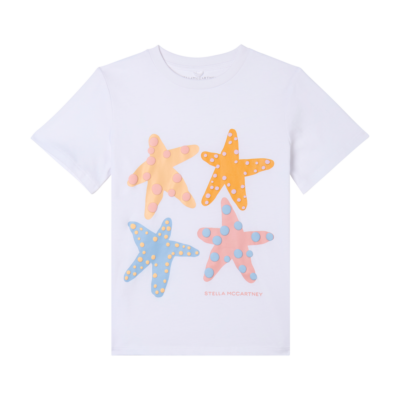 Stella McCartney White Star Fish Print T-Shirt