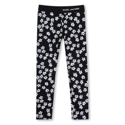Marc Jacobs Black Daisy Print Leggings