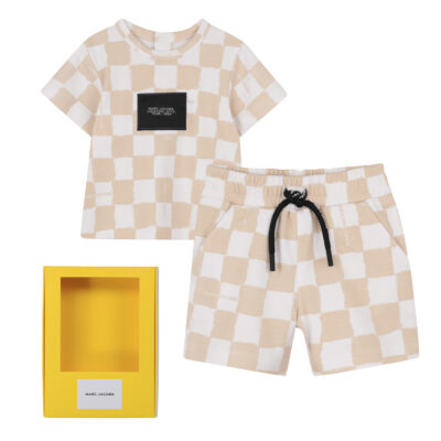 Marc Jacobs Baby Cream Check Short Set