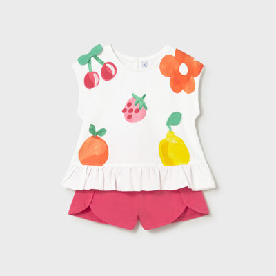 Mayoral Hibiscus Shorts & T-shirt Set