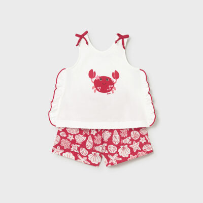 Mayoral Red Shorts & T-shirt Set