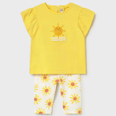 Mayoral Yellow T-shirt & Leggings Set