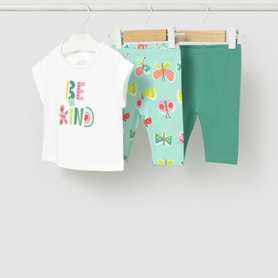 Mayoral Emerald T-shirt & 2 Pairs Of Leggings Set