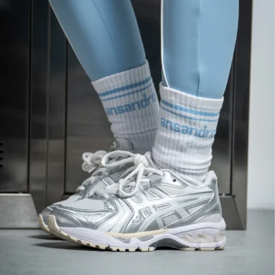 Ansandro Powder Blue Crew Socks