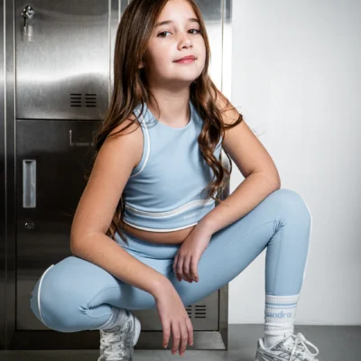 Ansandro Powder Blue Tank & Leggings Set
