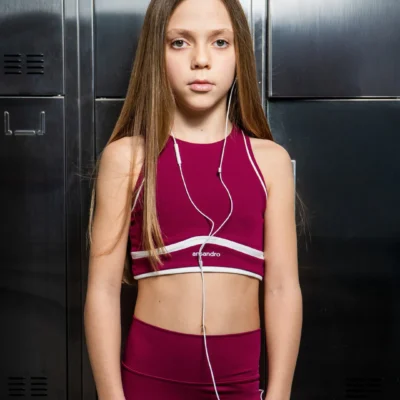 Ansandro Powder Raspberry Tank & Leggings Set