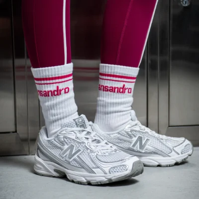 Ansandro Raspberry Crew Socks