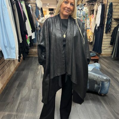 Ladies Black Water Fall Jacket