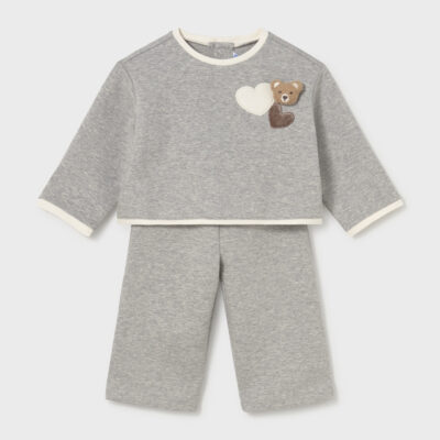 Pre Order Mayoral Grey Teddy Bear Sweatshirt & Bottoms Set