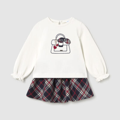 Pre Order Mayoral Plaid Skirt & Top Set