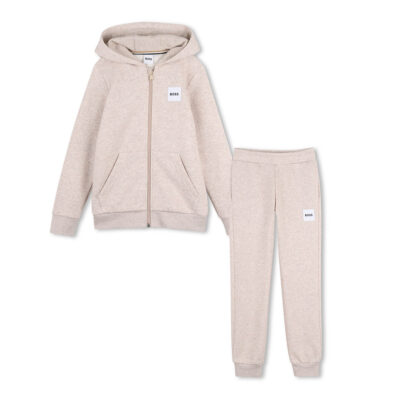 PRE ORDER BOSS Off White Marl Tracksuit