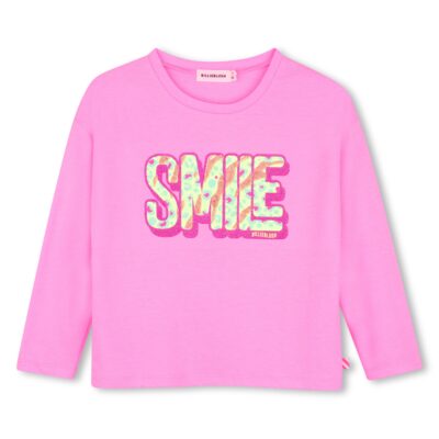 PRE ORDER Billieblush Long Sleeved Smile T-Shirt in Pink