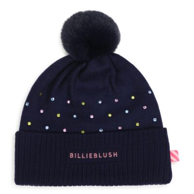 PRE ORDER Billieblush Navy Pull on Bobble Hat