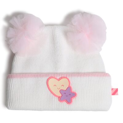PRE ORDER Billieblush Baby Ivory Pom Pom Pull on Hat