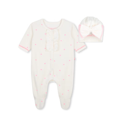 PRE ORDER Billieblush Baby Ivory Babygrow with Hat