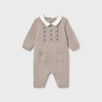 Pre Order Mayoral Mocha Knitted Romper