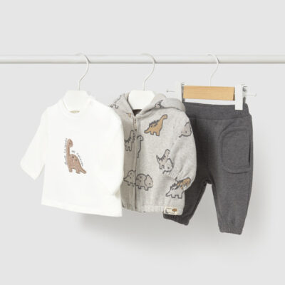 Pre Order Mayoral Grey Dinosaur 3 piece Set