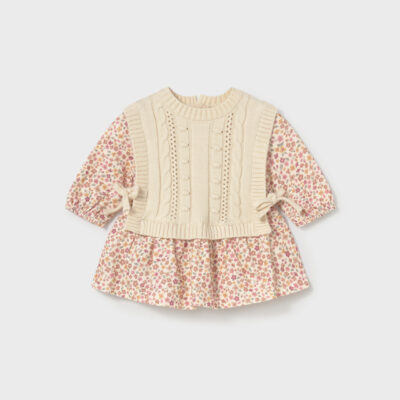 PRE ORDER Mayoral Cream Knitted Vest Dress