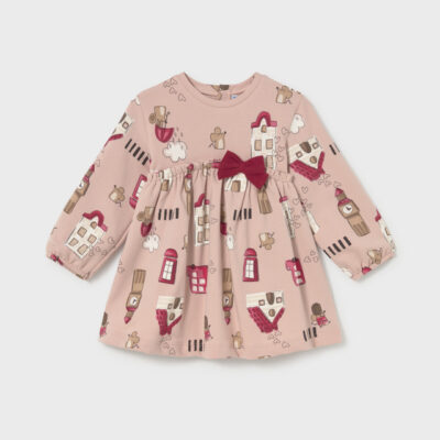 Pre Order Mayoral Printed Pink Dress