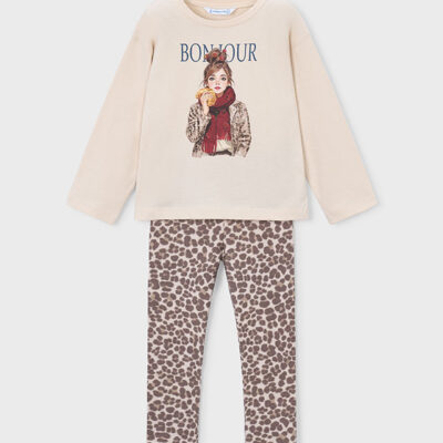 Mayoral Animal print Leggings & Top Set