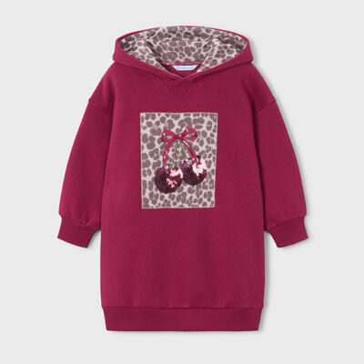 Pre Order Mayoral Cherry Fleece Hooded Dress